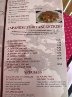 Bonzai Thai Cuisine menu