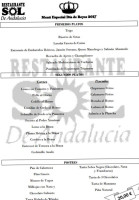 Sol De Andalucia menu