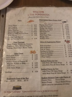 Ponderosa Sportsman's Club menu