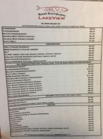 Lakeview Rv menu