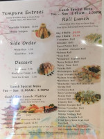 Hayashi Sushi menu