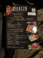 Mienzza Pizza Grill menu