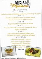 Mesón Torreblanca menu