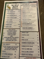 Wurst Bier Hall menu