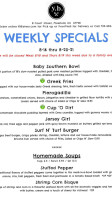 Yb Eatery menu