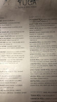 Yuga Sushi And Sake House menu
