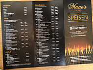 Grill-House Mano's menu