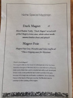 Niche Restaurant menu