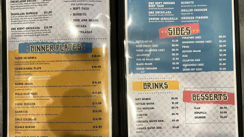 One Night Taco Stand menu
