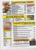 Coventry Diner menu