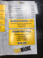 Taco Madre menu