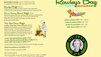 Rowleys Bay menu