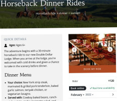 Saddleback Ranch Horseback Rides Snowmobile Tours food