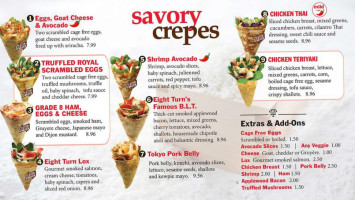 Eight Turn Crepe menu