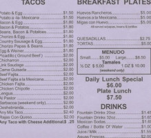 Spring Taco House menu