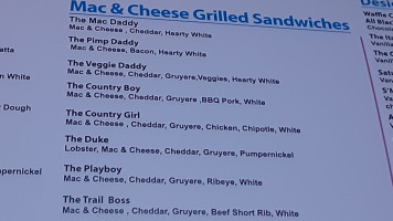The Grilled Cheese Gallery menu