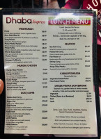 Dhaba Express menu