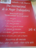 Casa Alcon menu