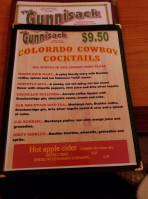 The Gunnisack menu