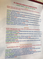 El Chicano menu