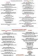 Boss Hoggs Grill menu