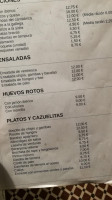 Saski Taberna Sl Zumarraga menu