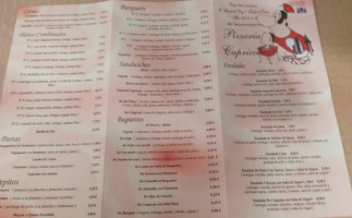 Pizzeria Capriccio menu