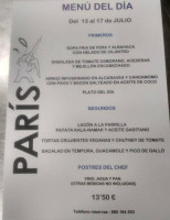 ParÍs menu