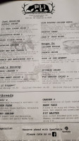 Promised Land Inn menu