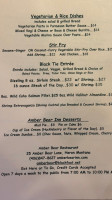 Amber Bear Inn menu