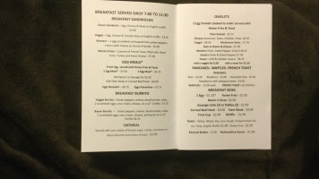 Toddy Brook Golf Course menu