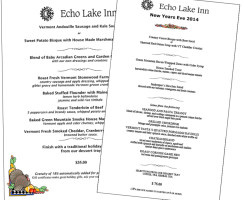 The Echo Lake Inn menu