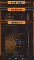 Los Balanchares menu
