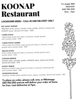 Koonap menu