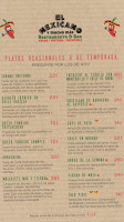 El Mexicano Y Mucho Mas menu
