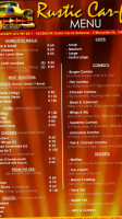 Rustic Car-fe Bistro menu