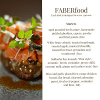 Faber At Avondale Wine menu
