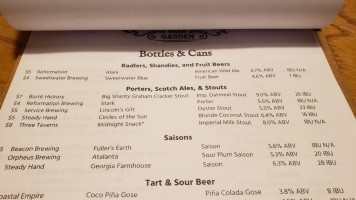 Georgia Beer Garden menu