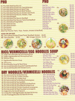 Phở Café Saigon menu