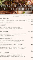 Koro Creek Bushveld Golf Estate menu