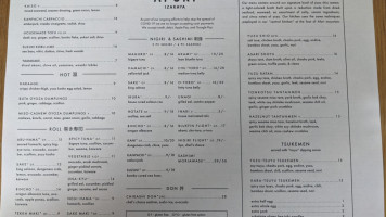 Afuri Izakaya Beaverton menu
