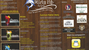 Marlin Pub Grill menu