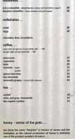 Beejuice Cafe menu
