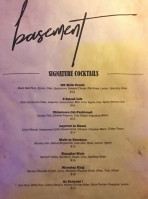 Basement Chinatown menu