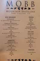 Mobb Mountain Distillers menu