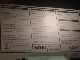 Major Tomato menu