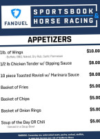 Off Track Betting Parlor menu