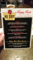 Hi And Dry Bowling Beer menu