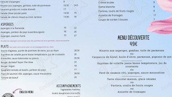 The View Brasserie menu
