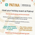 Patina Brewing Co. Brew House Bbq menu
